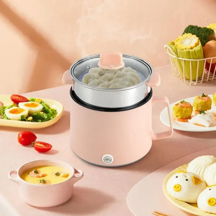 1.7l portable double couche fondue électrique - Rose euro standard
