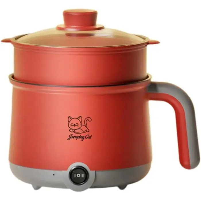 1 8 L Mini Cuiseur à Riz Électrique Cuiseur Vapeur Electrique Cuiseur de Riz Multifonctionnel Mini-Cuiseur Gris Rouge gris WOK
