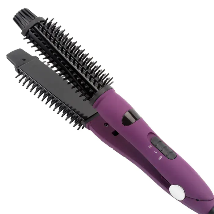 1 Brosse lissante chauffante Céramique Tourmaline Ion négatif 3 réglages température Usage domicile voyage .
