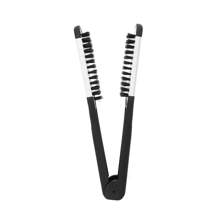 1 Brosse lissante double face ressort stable design respirant plastique résistant chaleur usage salon domicile .