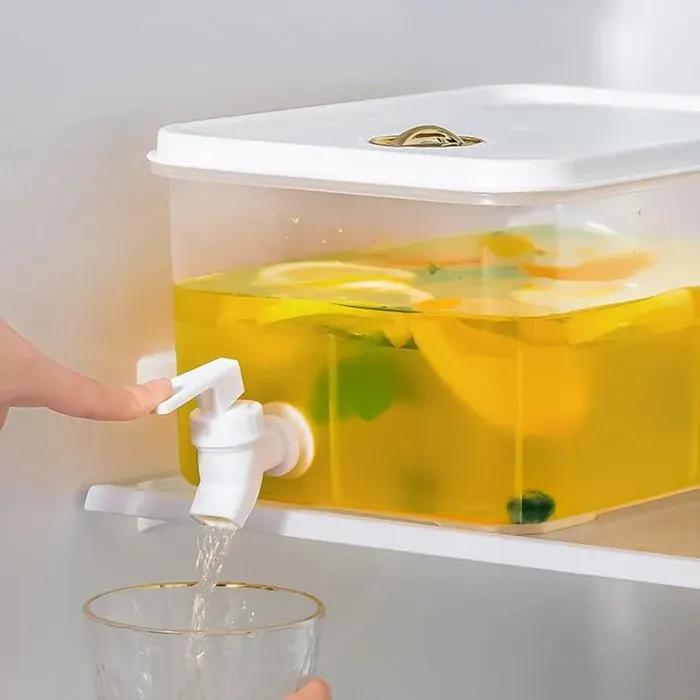 1 Distributeur boisson 3L/5L Polypropylène Robinet anti-fuite Couvercle inclus Réfrigérateur .