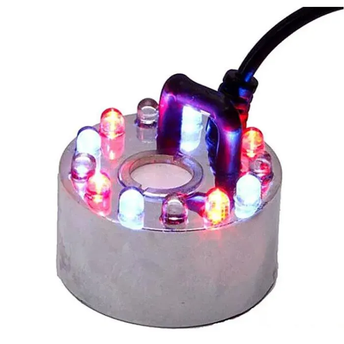 1 Humidificateur nébuliseur ultrasons 12 LED débit 300ml/h câble 12m pour fontaine intérieur .