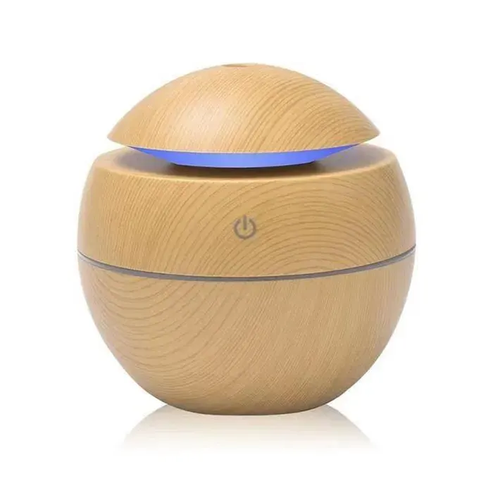 1 Humidificateur USB aspect bois brume froide diffuseur huiles essentielles veilleuse LED 7 couleurs maison bureau voiture .