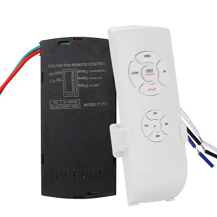 1 Kit télécommande ventilateur plafond Universel sans fil 85-240V ABS durable Version anglaise Pour remplacement domicile .