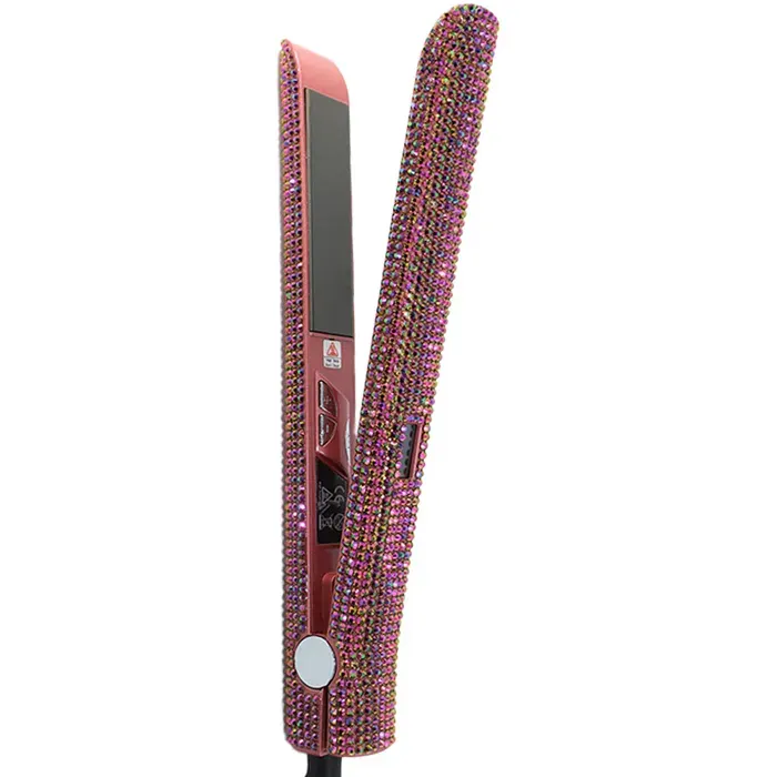 1 LisseurPlaques en titane 5cmChauffe rapide 240°CBoucleur 2 en 1Écran LCDCheveux professionnels .