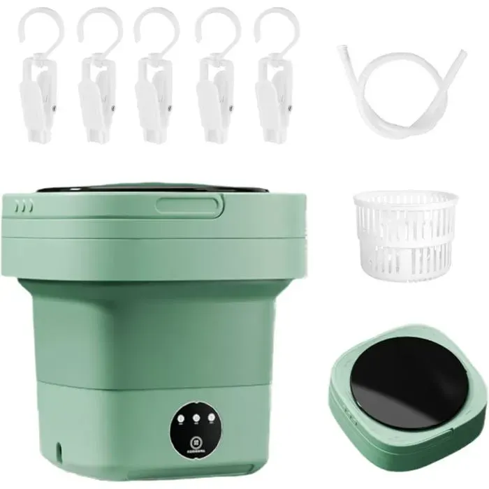 1 Machine à laver pliable 8 litres commande tactile 3 modes voyage camping-car appartement .