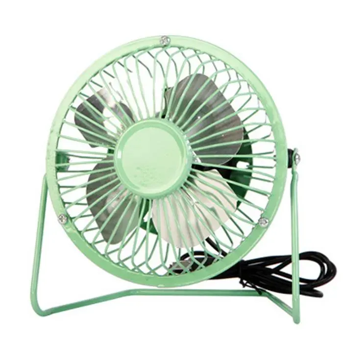 1 Mini ventilateur USB métal 2 vitesses rotation 360° silencieux pour bureau maison .