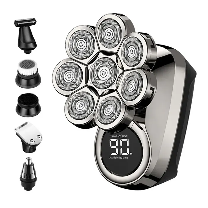 1 pièce rasoir électrique gris - FAMICAM - seiko rasoir sept lames rasoir électrique rechargeable pour hommes tondeuse barbe haute