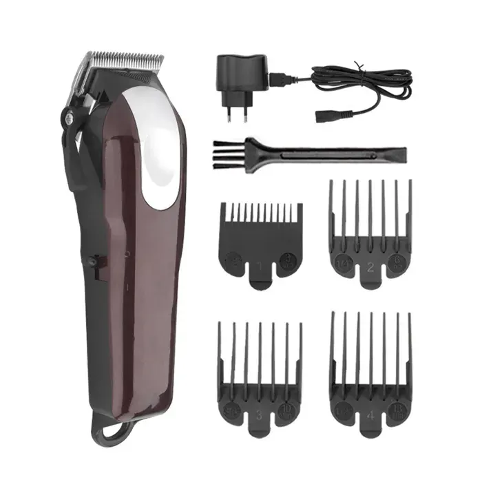 1 Tondeuse à cheveux sans fil levier de réglage moteur puissant coupe précise usage professionnel et domestique .