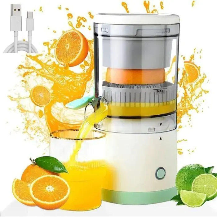1 unité extracteur de jus dorange électrique 360° portable compact pour maison cuisine voyage et hôtel .