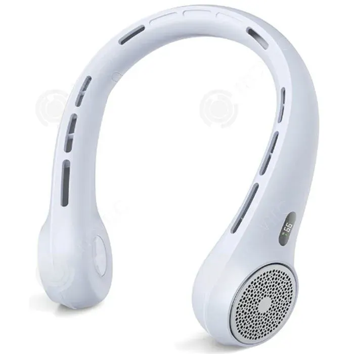 1 Ventilateur de cou 3 vitesses écran numérique batterie 3600mAh USB Type-C bureau et extérieur .