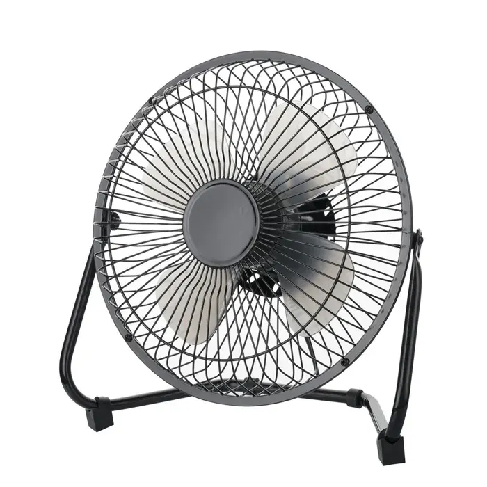 1 Ventilateur de sol métal noir diamètre 27cm 25W pied stable intérieur .