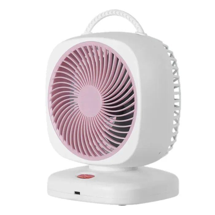 1 Ventilateur de table 5 vitesses oscillant rechargeable USB portable pour bureau dortoir voyage .