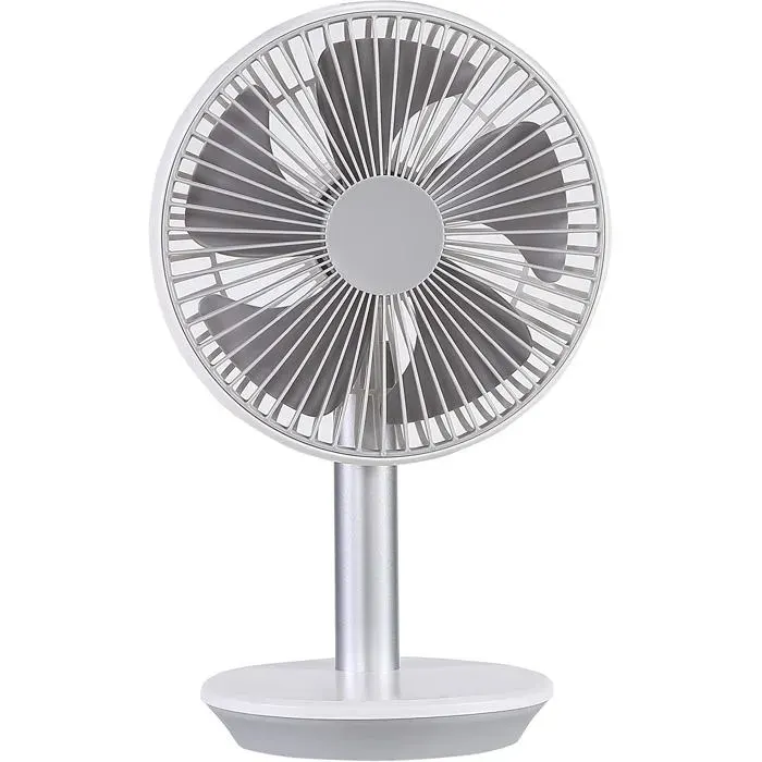 1 Ventilateur de table Batterie 2500 mAh 3 vitesses Minuterie 4h Inclinable 45° USB .