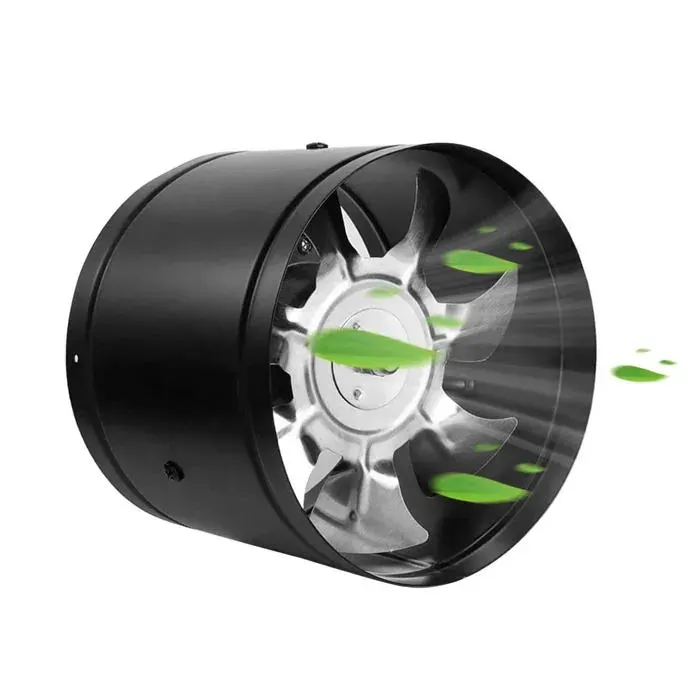 100mm Ventilateur Dextraction 140/h de Conduit Ventilateur Industriel (noir)