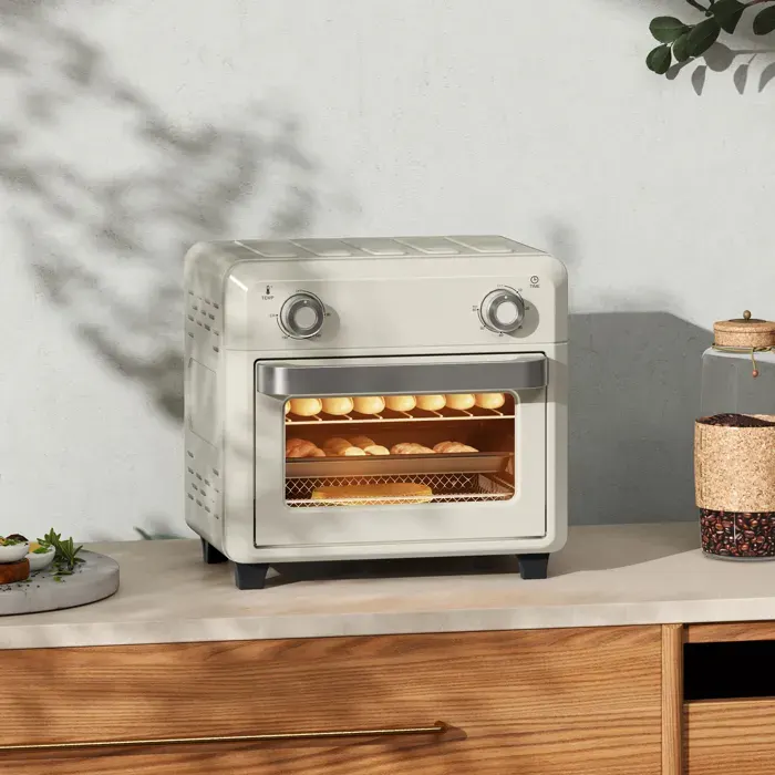 10L Friteuse sans huile mini four à air chaud 1 000 W avec température réglable 80°C-230°C minuterie 32x272x298cm