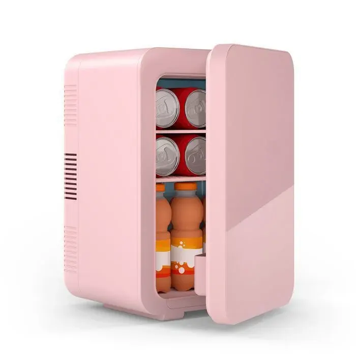 10L Mini Frigo Mini Réfrigérateur - Froid et Chaud - Frigo de Chambre pour Voiture et Chambre - Rose