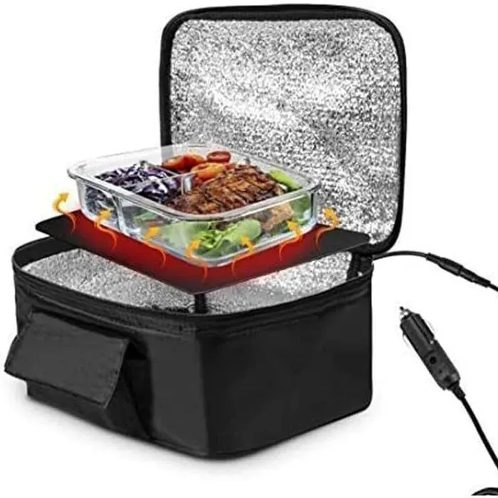 12V Portable Mini Voiture Micro-ondes Four Électrique Chauffage Rapide Boîte De Pique-Nique pour Voyage Camping Cuisine 3CQINGSHOP