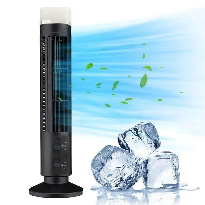 13 Ventilateur Tour sans Pales Ventilateurs Oscillants Intérieur à 90° Ventilateur Portable USB sur PiedNoir YYV