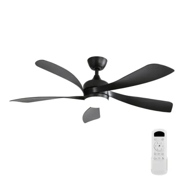 132cm Deckenventilator mit LED-Beleuchtung 3 dimmbare Lichtfarben Memory-Funktion 6 Geschwindigkeiten flü VENTILATEUR DE PLAFOND
