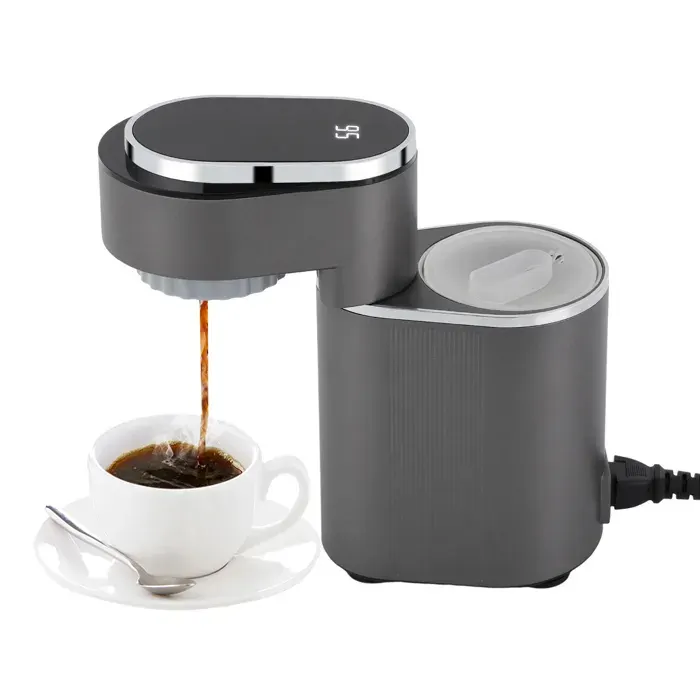 150ml 600W Grey Coffee Machine with Spoon 220-240V85-95℃/185-203℉15 bar for Home KitchensHotelsOffices