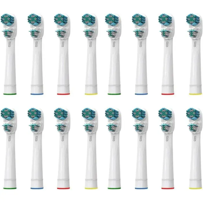 16 pièces Têtes de brosse à dents de rechange pour Oralb Double Nettoyagetêtes de brosse à dents doubles génériques compatibles