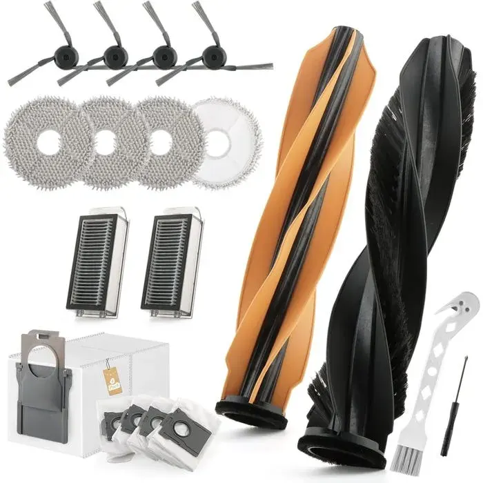 18Pcs Kit DAccessoires Pour Dreame X50 Ultra Complete/L50 Pro Ultra/X50 Master Aspirateur Robot Avec 2 Brosses Principales[BC1192]