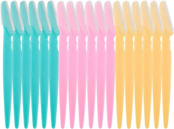 18pcs Rasoirs de Sourcils Eyebrow Razors Shavers pour le visage et le visage Dermaplaning Exfoliant pour Femmes et Hommes