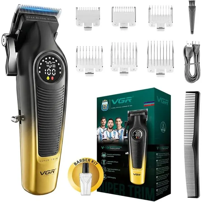196 Tondeuse Cheveux Hommes Professionnel Sans FilLames En Céramique Tendeuse Cheveux Pour Hommes Professionel a Or