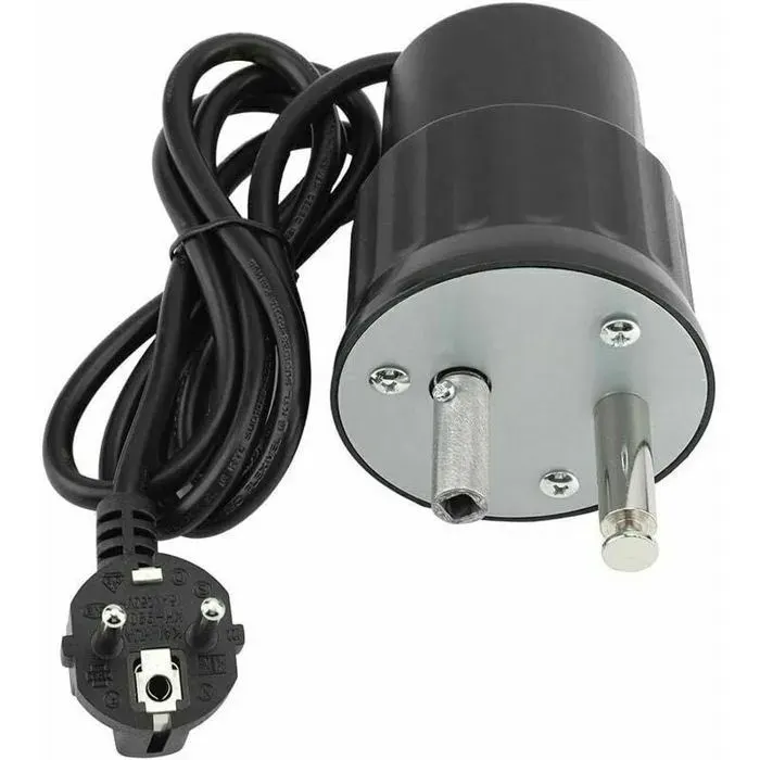 1pc Moteur Tourne Broche de Barbecue Moteur Eléctrique Camping en Aluminium Kit Rtissoire Barbecue Charge Nominale 0-24kg