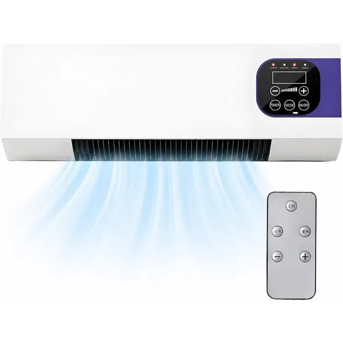 2 en 1 Ventilateur Mural Avec TélécommandePolyvalent Ventilateur Portables Sans Unité Extérieure pour bureau dortoir étudiant