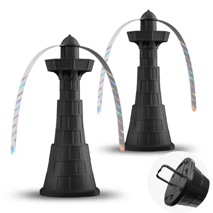 2 Packs de Ventilateur Anti-Mouches Multifonctionnels Utilisable sur Table ou Accroch avec 4x Barres Rflchissantes