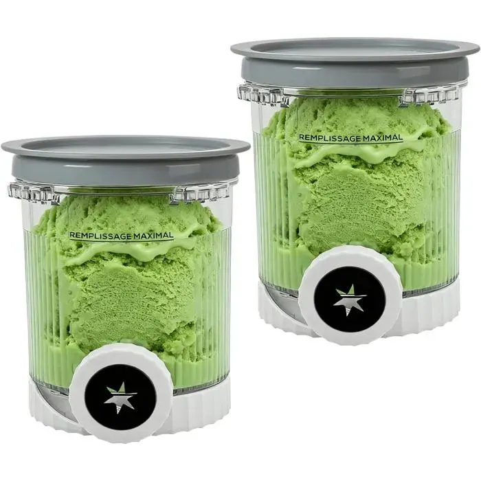 2 Pièces Récipients Compatibles Avec Ninja Swirl By Creami Sorbetière Et Machine Nc701Eu Nc700 Series Pots À Glace Pour Ninja Cre