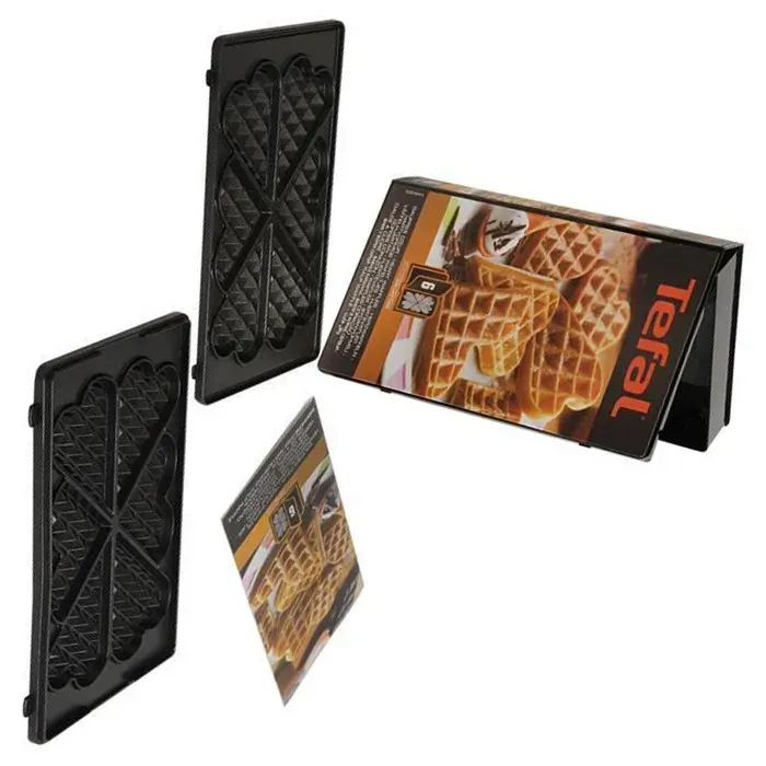 2 plaques gaufre cœur Gaufrier croque-monsieur XA800612 TEFAL