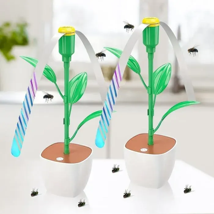 2 Ventilateurs Anti-Mouche Pliables - Portable/Table/Suspendu - Intérieur/Extérieur/Cuisine/Camping/Fêtes QIEDOVIEY