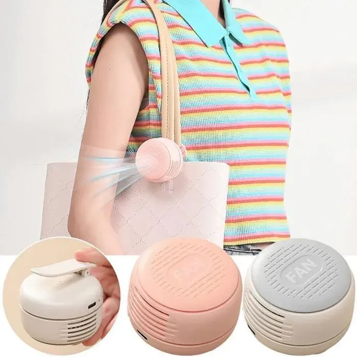 2 ventilateurs personnels clip USB mini ventilateur sans pales pour voyage et bureau-Blanc rose