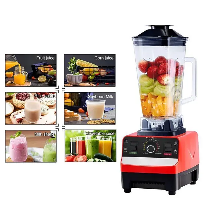 2000W Blender 2L Sans BPA Nettoyage Automatique Vitesse Réglable 30000 r/min 4 Lames En Inox Pour Smoothies Légumes Fruits