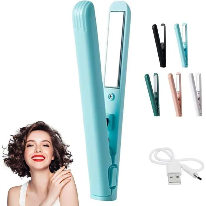 2025 Mini Fer à Friser à Double Usage Comb Petites Boucles Mini à Friser Et Fer Plat Baguette à Friser De Voyage Portable-ER