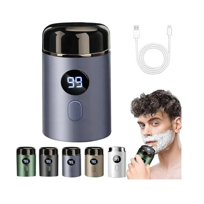 2025 Nouveau Easy Trim Rasoir Mini Rasoir Electrique Homme Rasoir électrique Portable voyage Étanchéité IPX7 Wet Dry sans Fil