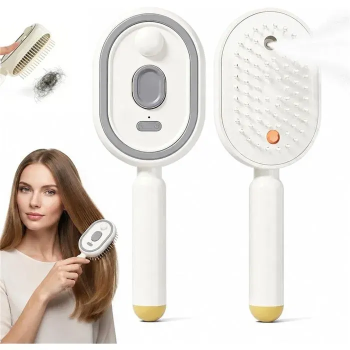 2026 Nouvelle Brosse à Lisser Rechargeable Avec Peigne Démêlant Brosse à Vapeur électrique Pour CheveuxBlanc Blanc blanc LISSEUR