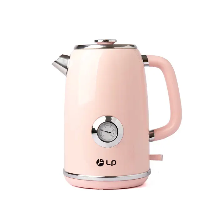 2027 Bouilloire électrique rose – Affichage mécanique style rétro chic 17L – Le cadeau tendance à offrir