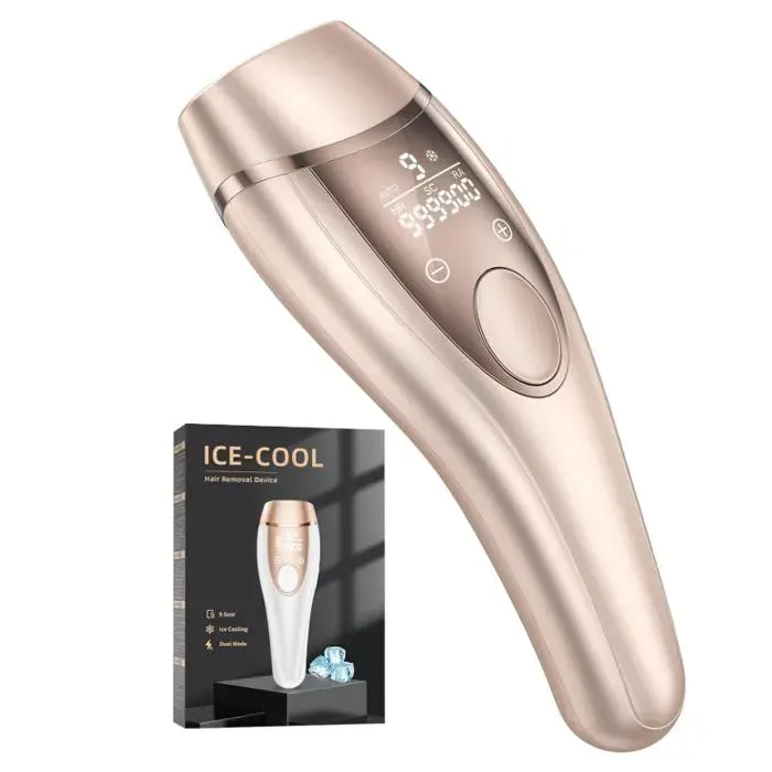 21J Épilateur Lumière Pulsée IPL Épilateur Laser avec Fonction de Refroidissement Salon à la Maison9 Niveaux Laser Epilation