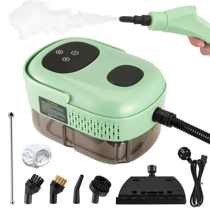 2500W Nettoyeur Vapeur Pression Vapeur Capacité de cuve 1.1 Lpour Cuisine/Salle de Bain/Maison/Auto/Tissus