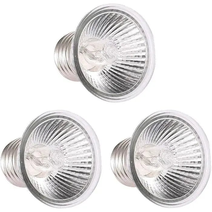 25W Chaleur Lampe UVA UVB Lampe De Réchauffement Ampoule De Chauffage pour Reptiles Lézard Tortue Aquarium (Ampoule * 3)