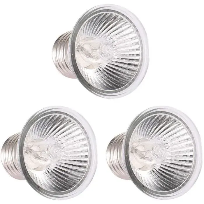25W Chaleur Lampe UVA UVB Lampe De Réchauffement Ampoule De Chauffage pour Reptiles Lézard Tortue Aquarium (Ampoule * 3)