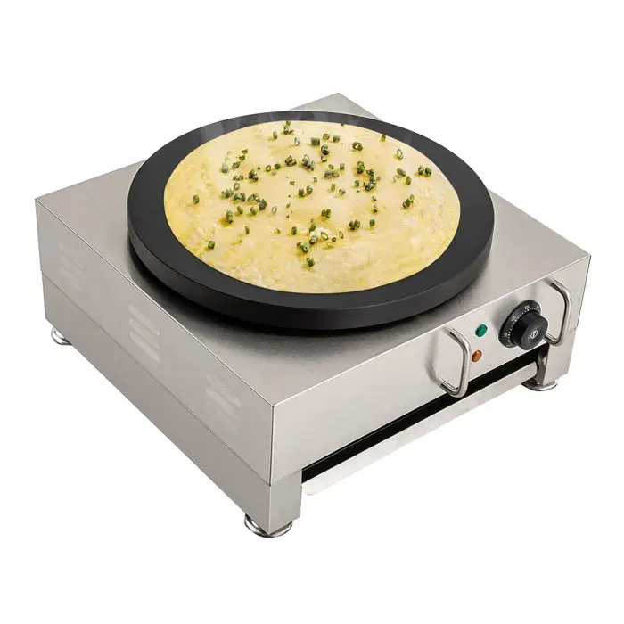 2800W Crepiere Electrique Crêpière Crêpières Machine Température Réglable Crêpe Crêpière Commerciale avec Spatule en Bois