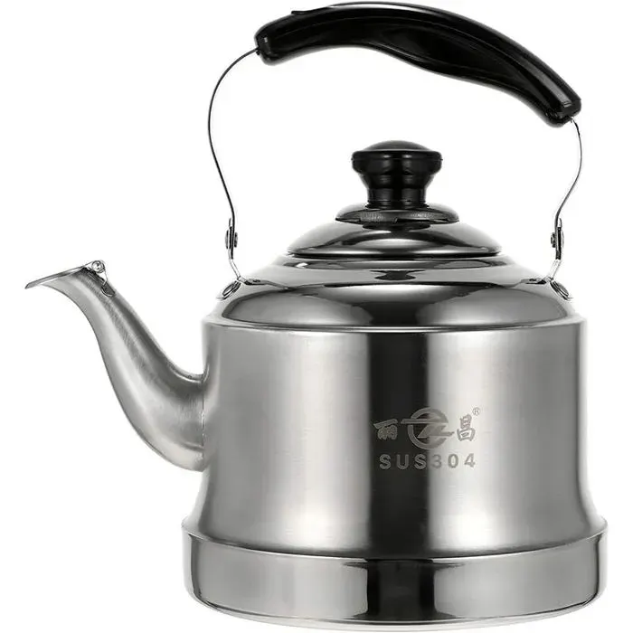 2L Whistling Bouilloire avec Ergonomique Poign&eacute e en Acier Inoxydable Th&eacute i&egrave re deau Bouillante Boisson — coloris Argent