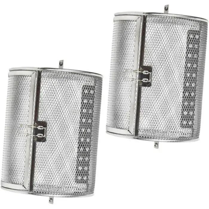 2PCS Panier de four rotatif à 360 degrés en acier inoxydablecages de four four à tambour de 18 cm rôtissoire pour barbecue Femeo
