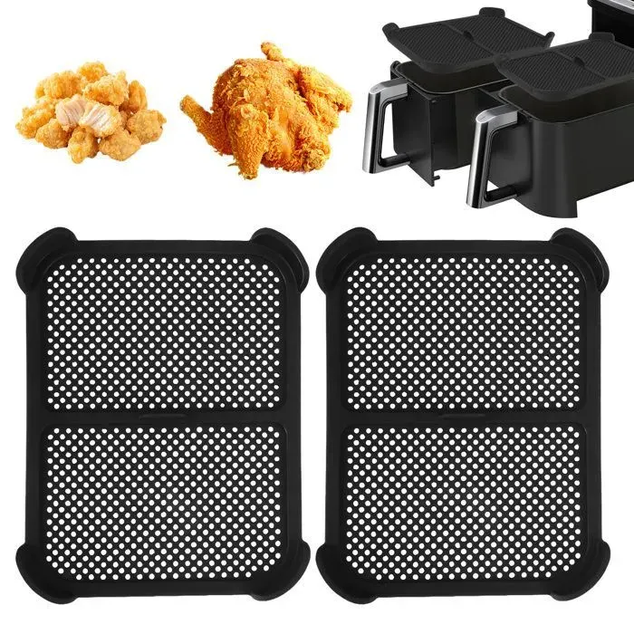 2pcs Protections Anti-claboussures pour Ninja Foodi Max Dual Zone AF400EU AF451EU DZ401 Silicone Air Fryer Acce FRITEUSE ELECTRIQUE