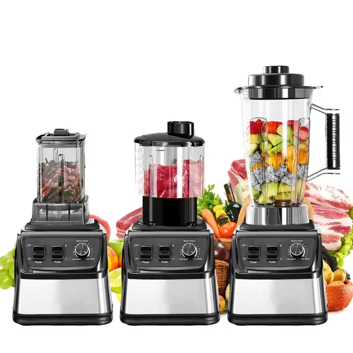 3 en 1 Blender Mixeur 9500W 3L+1.5L+0.5L Blender multifonction - 15 Vitesses - 38000RPM - lames acier inoxy - Sans BPA Blender